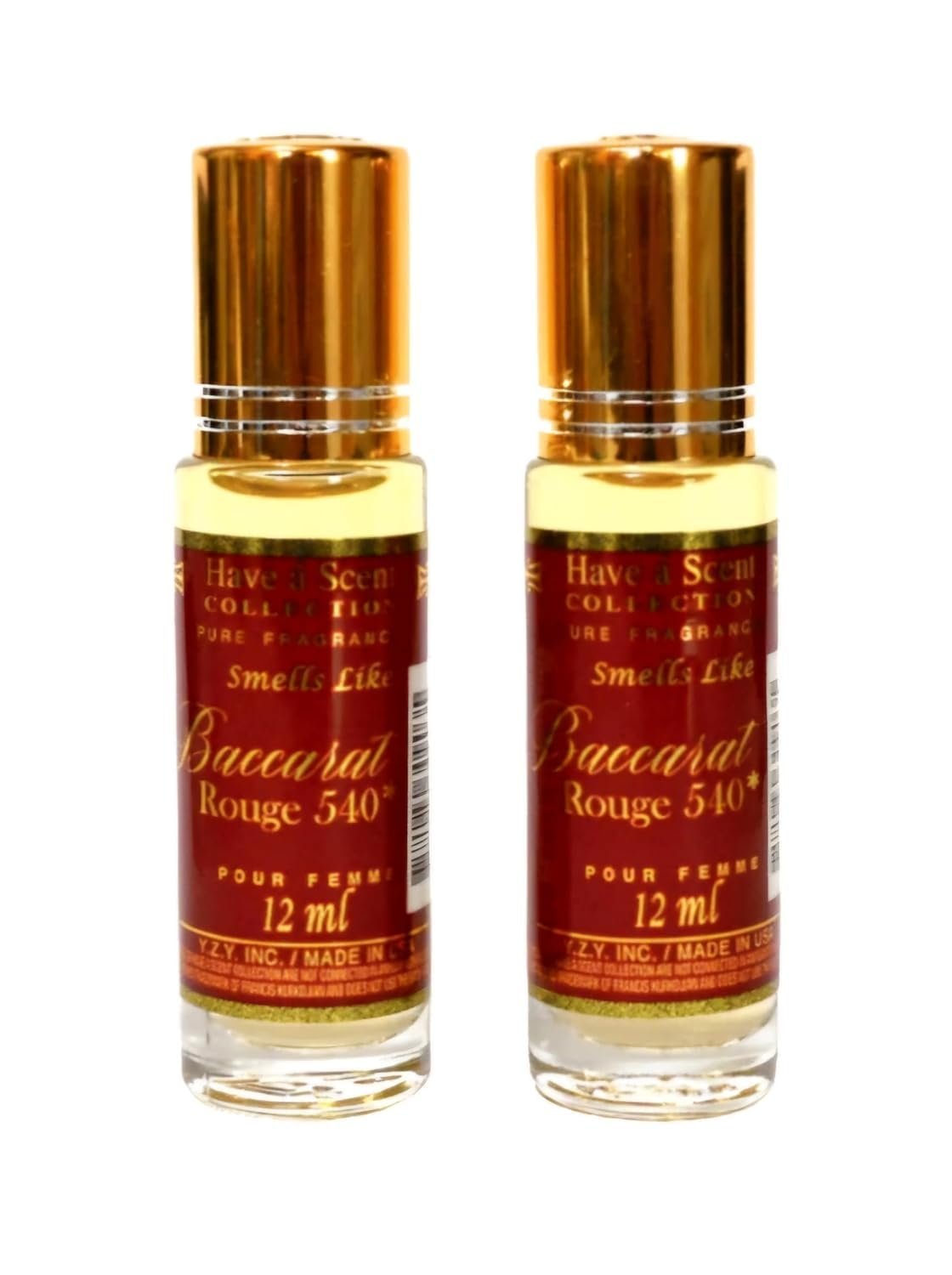 Generic Oil Perfume Baccarat Rouge 540 Parfum 12ml (Pack of 2)