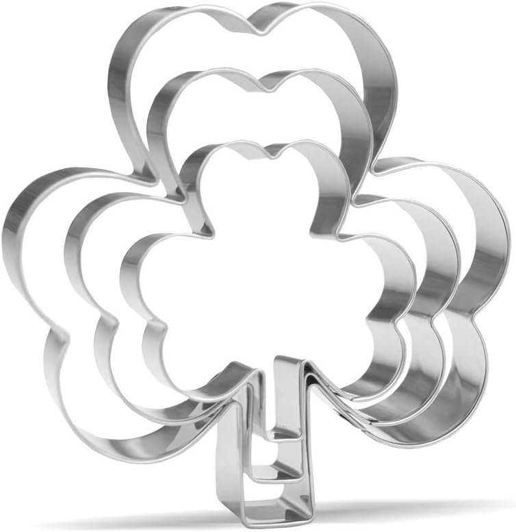 Shamrocks Cookie Cutter Set – 3 Piece – Stainless Steel