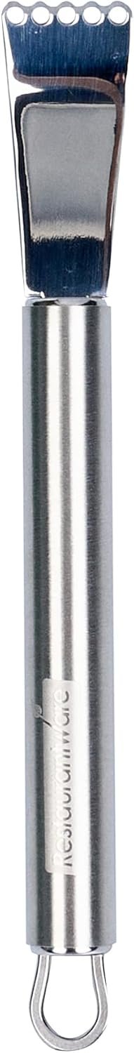 Restaurantware Stainless Steel Citrus Zester – German Standard Lemon Zester Bar Tool with Precision Blades, Dishwasher Safe – Fruit Zesting Peeler Tool for Cooking, Baking, Cocktails