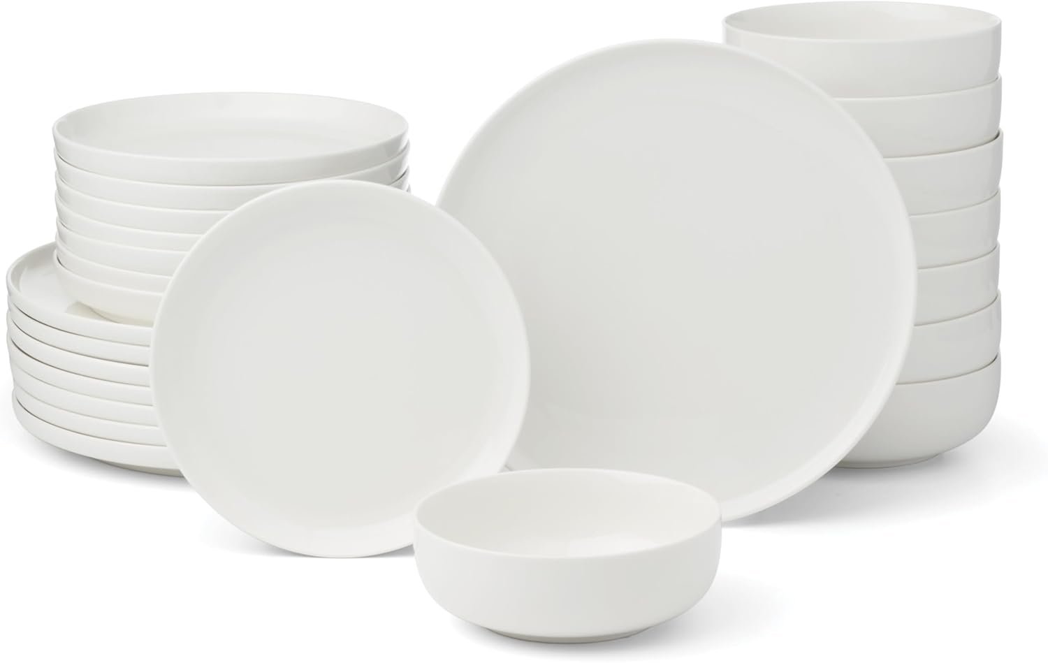 Oneida 899205 24 Seven White 24-Piece Dinnerware Set, Service For 8