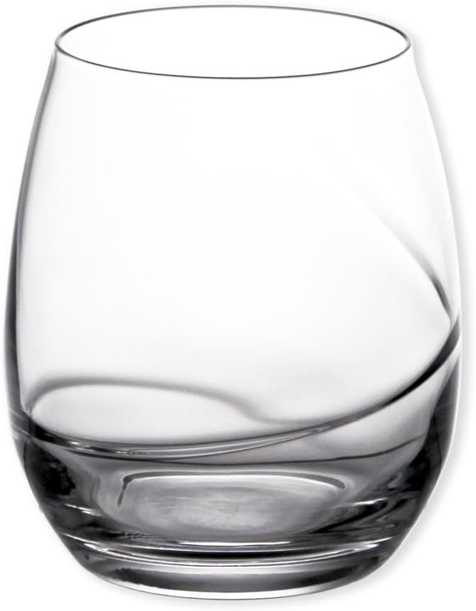 Luigi Bormioli Aero 13.5 oz Stemless Wine Glasses, 6 Count (Pack of 1), Clear