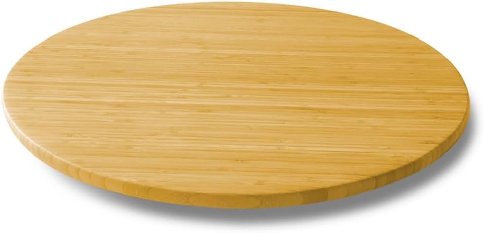 20 Inch Extra Large Bamboo Lazy Susan Turntable – 50 cm (19.7 Inch) Round Rotating Serving Tray for Kitchen, Dining Table & Parties (Bamboo, 20 Inch)