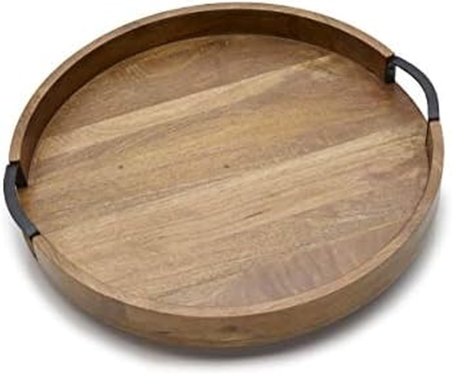 Gourmet Basics by Mikasa 5261664 Round Lazy Susan Serving Tray, 18-Inch, Mango