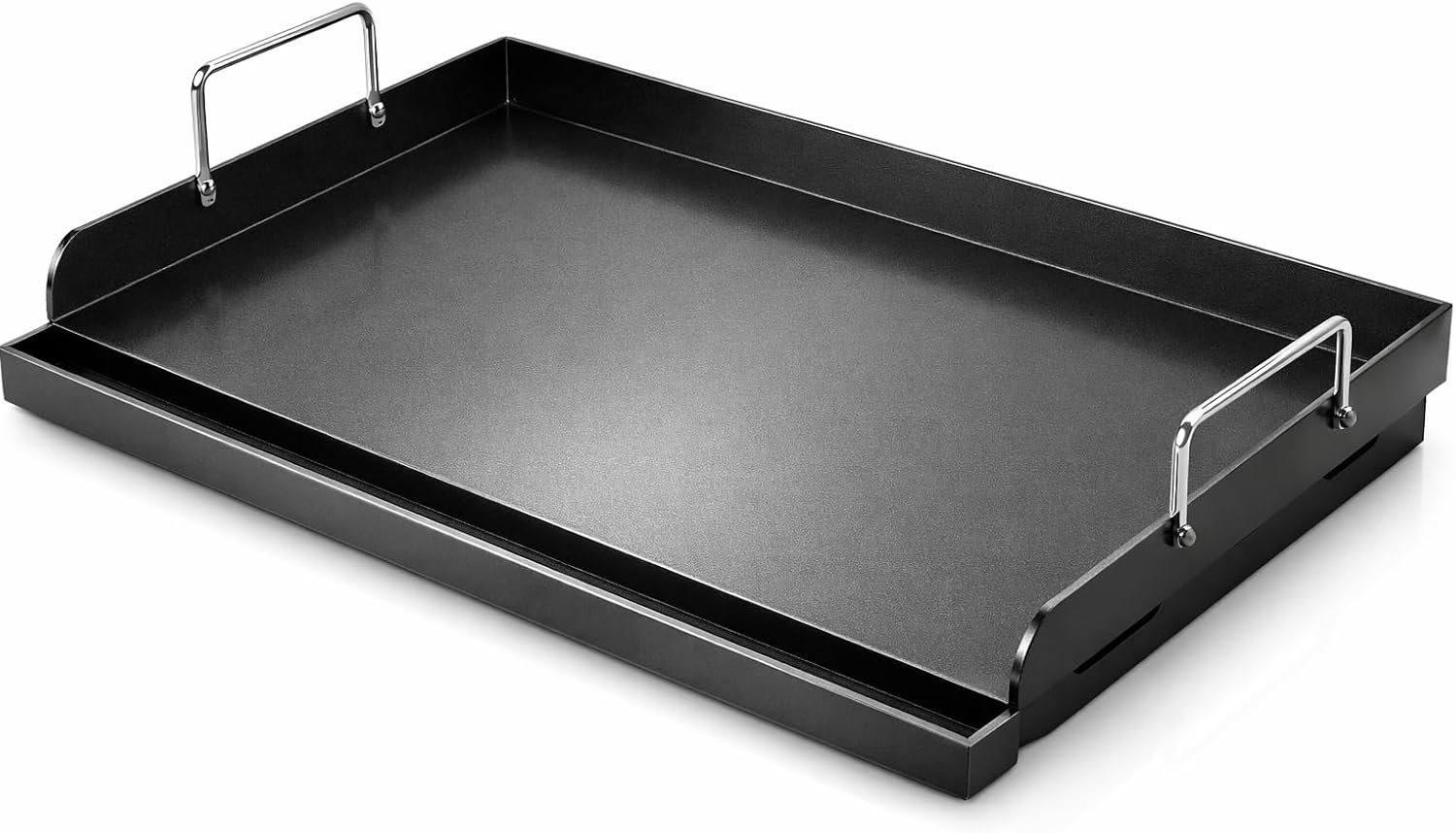 Utheer 25″ x 16″ Nano-Ceramic Nonstick Griddle for Gas & Charcoal Grills – Universal Flat Top with Grease Groove, Reinforced Ridges & High Sidewalls, Perfect for Healthy Cooking, Parties & Camping