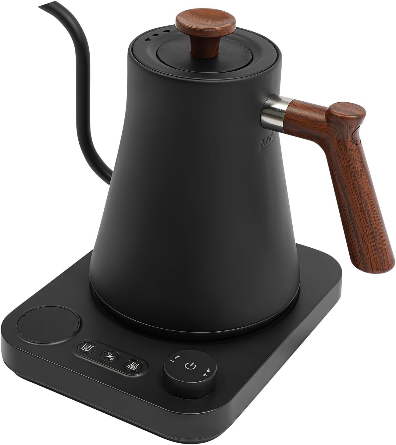 Electric Kettle, 1200W Tabletop Gooseneck Kettle with Temperature Control and LED Display, Electric Tea Kettle For Offices Tea Rooms and Dormitories, 30-Min Auto Memory 24H Keep Warm (Black)