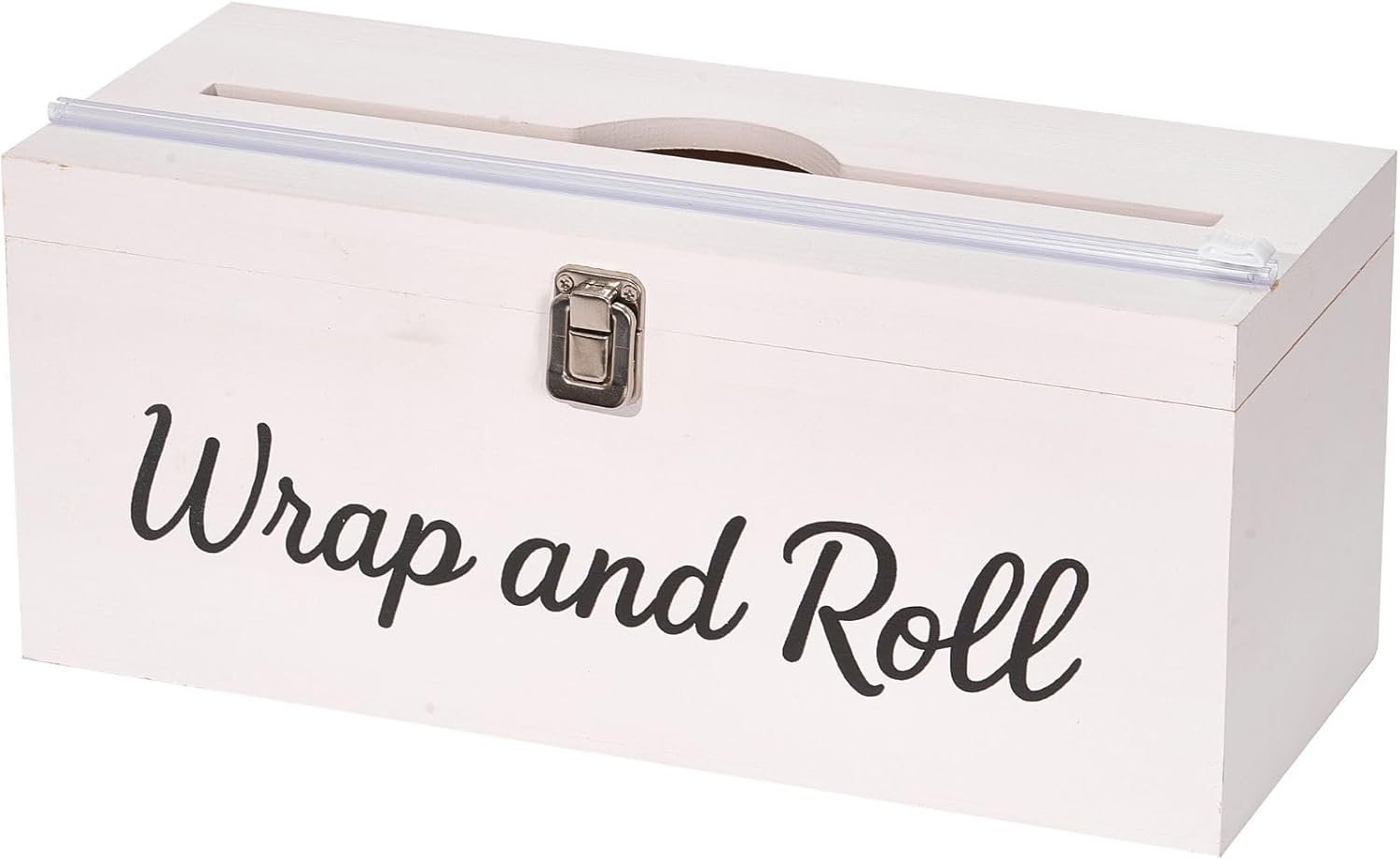 Plastic Wrap Dispenser with Cutter– Fits 12″ 3000ft Costco Wrap, Foil, Cling, Wax Paper for Kitchen, Restaurant