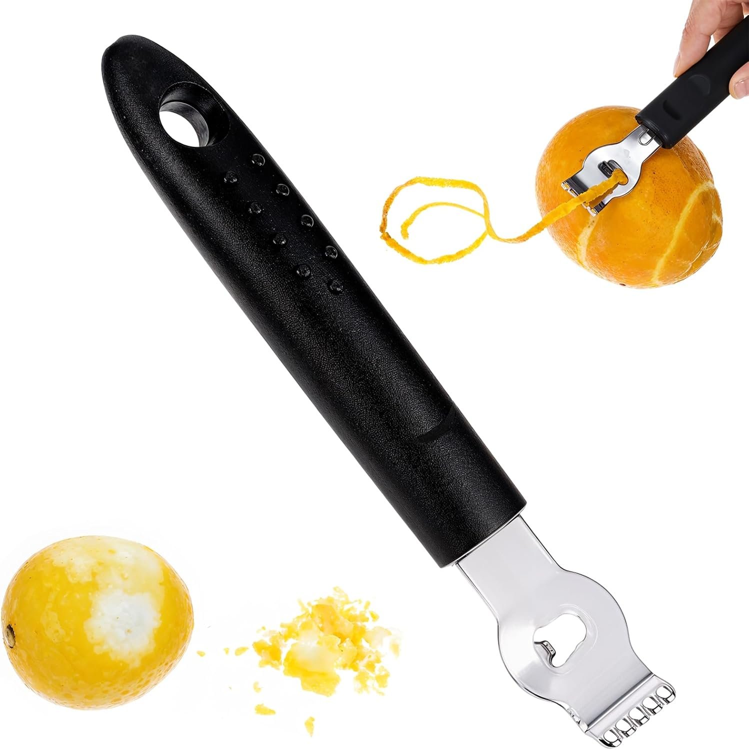 Ouligay Lemon Zester, Channel Knife, Peeler, Stainless Steel Bartender Accessories for Cocktail Garnish, Citrus Orange and Lemon Peeler – Bar Accessories for Home