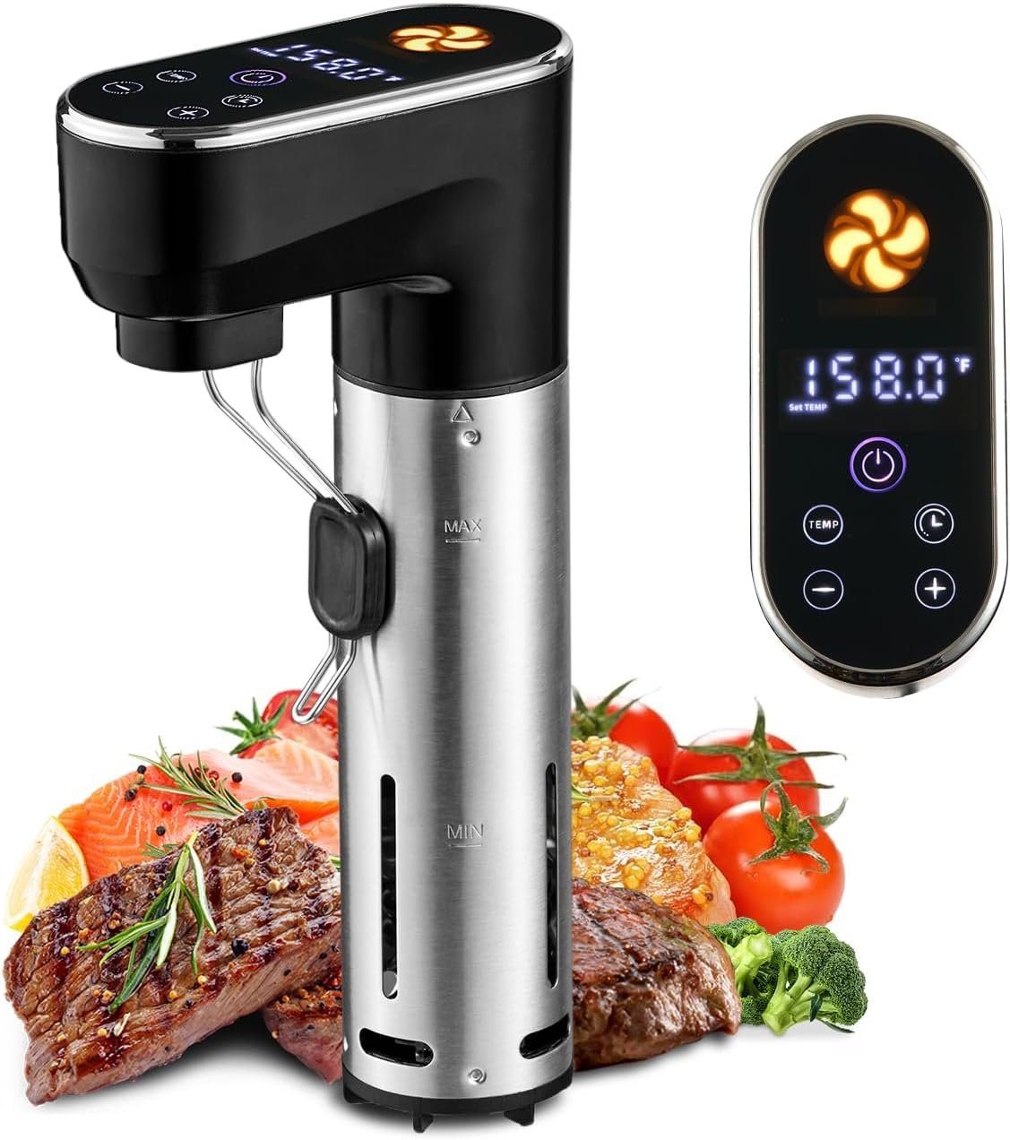 Sous Vide Cooker,1300 Watts, Immersion Circulators, Sous Vide Precision Cooker,Temperature and Time Digital Display Control, Ultra-Quiet,Fast-Heating,Easy to store,IPX7 Waterproof