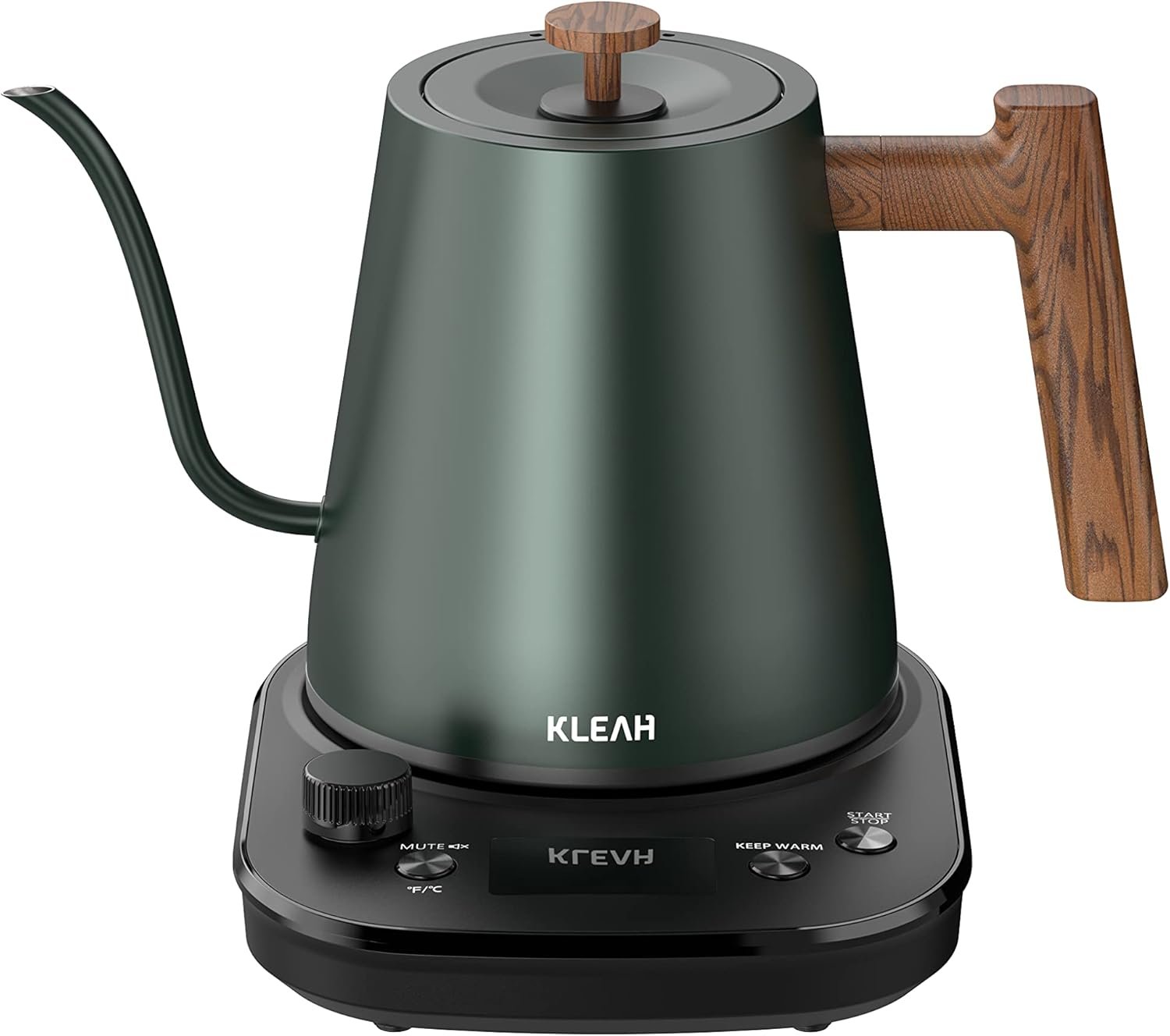 KLEAH Gooseneck Electric Kettle with Temperature Control – 0.8L Automatic Shut Off Tea & Coffee Kettle, Hot Water Boiler Pour Over Coffee Kettle, 1200W Quick Heating Keep Warm, Green