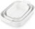 MALACASA Casserole Dishes for Oven, Ceramic Baking Dishes Set of 3, Rectangular Lasagna Pan Deep Baking Pans, Bakeware Sets with Handles Gift Set, White (13.8”/11.7”/9.4”), Series BAKE