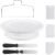 7PCS Cake Decorating Supplies Kit, Baking Supplies Set with Cake Turntable, Leverler, Straight & Offset Spatula and 3 Scrapers, Baking Accessories Tools for Beginners and Cake Lovers (7pcs Set)