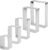5pcs Rectangular & Square Cookie Cutter Set, Stainless Steel, Silver