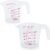 2 Pack Measuring Cup Set, Includes 250Ml (1-Cup), and 500Ml (2-Cup) Plastic Liquid Measuring Cups- Baking, Cooking, Mixing & Measuring Cups, Essential Kitchen Tools