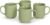 Amazon Basics Glazed Stoneware Coffee Mugs, Ceramic 4-Piece Set, 16 oz, Microwave and Dishwasher-Safe, Olive
