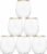 Elegant Stemless Clear Wine Goblets with Gold Rim – 12 oz. (Pack of 6) – Unique & Sophisticated Design – Perfect for Enhancing Wine Tasting Experience