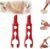 3-in-1 Hot Plate Gripper, 2025 NEW Multi-Angle Anti-Scald Bowl Holder Clip & Hot Plate Grabber Tool with Lock for Hot Bowl Cozy Holder, Hot Plate Gripper Tongs (Red 2PCS)