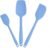 Silicone Spatulas Heat Resistant Food Grade Rubber Spatula, Handle with Ergonomic Grip Kitchen Utensils Set, Nonstick Silicona Cooking Utensils Set for Cooking, and Mixing 3Pacs Blue