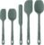 ChefAide 5 Pieces Silicone Spatula Set, Food Grade Rubber Spatula, Upgrade Strong Handle with Ergonomic Grip, Heat Resistant Up to 600°F for Nonstick Cookware, Cooking Dried Thyme