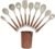 11-Piece Silicone Kitchen Utensil Set with Wooden Handle & Holder – Heat-Resistant, Non-Scratch Cooking Tools for Non-Stick Cookware