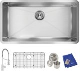 Elkay Crosstown 16 Gauge Stainless Steel 32-1/2″ x 18″ x 10″ Single Bowl Undermount Sink Kit with Faucet