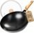 ANGORA BRANDS 12.5″ Round Bottom Carbon Steel Wok with Lid – Authentic Stir Fry Pan for Gas Ranges – Professional Grade Chinese Wok for High Heat Cooking – Wood Handle – Nonstick Coating