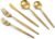 Matte Gold Silverware Set, 20-Piece Stainless Steel Flatware, Tableware Cutlery Service for 4, Satin Finish Utensils, Knife Fork Spoon for Home and Restaurant, Dishwasher Safe