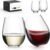 LUNA & MANTHA Stemless Wine Glasses Set of 4, 18oz Crystal Red White Wine Glasses for Daily Use, Hosting, Home Bar, Evening Party, Birthdays, Shower, Housewarming Gift, Clear