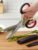 5-Blade Stainless Steel Herb Scissors with Cleaning Kit for Herbs, Vegetables, Dishwasher Safe Black and Red