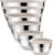 Umite Chef Mixing Bowls with Airtight Lids, 6 piece Stainless Steel Metal Nesting Storage Bowls, Non-Slip Bottoms Size 7, 3.5, 2.5, 2.0,1.5, 1QT, Great for Mixing & Serving (Khaki)