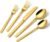 KINGSTONE Gold Silverware Set, 40 Piece Flatware Cutlery Set for 8, 18/10 Stainless Steel Silverware Mirror Polished Dishwasher Safe for Home, Restaurant, Wedding, Party(Gold, 40 pieces for 8)