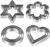 Metal Cookie Cutters Set 12 Pieces, Stainless Steel 3 Heart Cookie Cutters, 3 Star Cookie Cutters, 3 Flower Cookie Cutters, 3 Round Cookie Cutters for Valentine’s Day Christmas Holiday