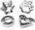 MCIGICM Cookie Cutters Shapes Baking Set, 12PCS Flower Round Heart Star Shape Biscuit Stainless Steel Metal Molds Cutters for Kitchen Baking Halloween Christmas