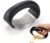 Stainless Steel Garlic Press, Heavy Duty Garlic Crusher Mincer with Ergonomic Handle, Easy Squeeze Garlic Presser for Kitchen Cooking (Black)