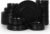 LIANYU Stoneware Dinnerware Dishes Sets for 8, 24 Piece Plates and Bowls Dishware Set, Ceramic Dinning Ware Includes Dinner Salad Plates, Cereal Bowls, Chip & Scratch Resistant, Obsidian Matte Black