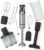 MuellerLiving Immersion Hand Blender Full Set – 8 Speed Immersion Blender, Hand Mixer with 7 Attachments: Stainless Steel Blade, Whisk, Milk Frother, Beater, Mixing Hooks, Potato Masher, Chopper Bowl