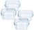 Small Casserole Dishes 4 Pack, 5 Inch Glass Square Baking Dish Individual Portion Baking Pan for Oven Microwave Air Fryer Square Egg, Clear Prep Bowls with Handle