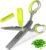 Herb Scissors, Shallot Scissors, Multipurpose 5 Blade Kitchen Herb Shears, Herb Cutter with Safety Cover and Cleaning Comb for Chopping Shallot Basil Chive Parsley