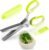 Remerry Herb Scissors 5 Blade with Cleaning Comb, Herb Stripper Bowl with 4 Hole Sizes, Cutter for Basil, Chives, Parsley, Kitchen Cutting Tool Set