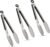 TENTA TENTA KITCHEN 9″ Stainless Steel Kitchen Tongs, Locking Metal Food Tongs Non-Slip Grip (Set of 3)