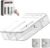 4-in-1 Food Storage Bag Organizer, Kitchen Drawer Plastic Bag Organizer, Lightweight and Durable Storage Baggie Organizer with Quart Gallon Snack Sandwich Bag Stickers (White/Clear)