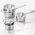 DELARLO Kitchen Pot Set, Tri-Ply Stainless Steel Saucepan Set, 1.0QT 2QT 3.5QT, Cooking Set, Fast Even Heat, Saucepan set Compatible with all Cooktops 600℉（Lids 300℉）3.5QT Pot with a Steamer