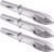 Small Stainless Steel Serving Tongs 7-Inch Salad Tongs, Set of 3 (Silver)