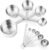 11 PCS Stainless Steel Measuring Cups Spoons Set, 5 Nesting Cups and 5 Stackable Spoons with 1 Leveler Measuring Tools Set for Dry Liquid Ingredients Cooking Baking