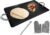 LetFeng 26” Double Burner Griddle Nonstick Double Burner Stainless Steels Stove Top Flat Griddle Coated Cool Touch Handle Oven Safe & Compatible With All Stovetops Black And Silver