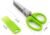 Herb Scissors, 5-Blade Stainless Steel Cutter, Quick Multipurpose Kitchen Shears with Clean Comb & Safety Cover for Easy Cutting Basil, Chive, Parsley – Green