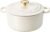 CAROTE Enameled Cast Iron Dutch Oven Pot with Lid, 4 QT Dutch Ovens, Heavy-Duty Cast Iron Pot for Sourdough Bread Baking, Braising, Stews, Roasting, Healthy & Non-Toxic, Dual Handles, All Stovetop Compatible, Oven Safe up to 500° F, Cream White
