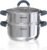 SUNHOUSE 3 Quarts Steamer Pots With Lid, 2-Tier Multipurpose Stainless Steel Steaming Pot Cookware With Stay-Cool Handles, Tri-ply Bottom, Compatible with All Cooktops