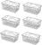 16″ L x 12″ W Wider Freezer Storage Organizer Baskets Container, Deep Metal Wire Chest Upright Refrigerator Divider Bins with Built-in Handles for Cabinet, Pantry, Kitchen, Black