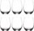 Cystone Premium Crystal Stemless Wine Glasses Set of 6, 15oz Lead-Free Red or White Wine Glass, Water Juice Glasses, All-Purpose Beverage Cups, Clear Drinking Tumblers in Gift Box, Dishwasher Safe