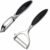 Bestac Fruit and Vegetable Peelers Set – Stainless Steel Y & I Shape Kitchen Peelers for Carrots, Potatoes, Apples – Features Easy-Grip Ergonomic Handles, Sharp Stainless Steel Blades (Black)